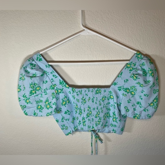 Zara Daisy Floral Linen Crop Top - Picture 6 of 6
